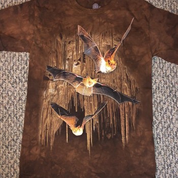 All Over Design Bats Flying Through Cave Shirt - Product Image
