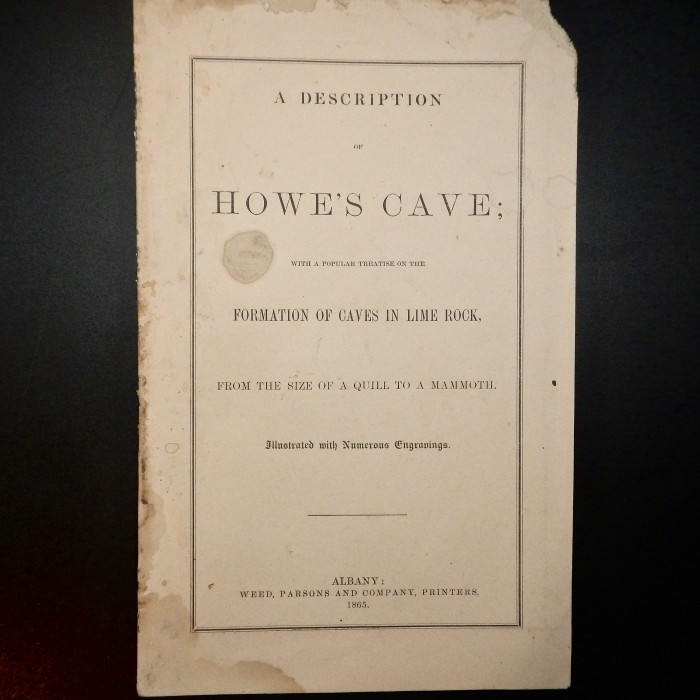 A Description of Howe's Cave;  (1865)