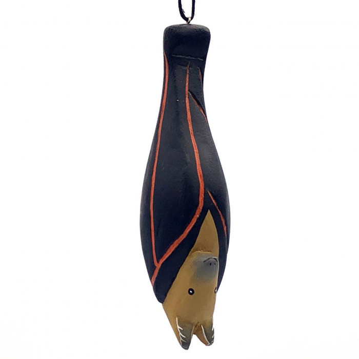 Balsa Wood Carved Bat Ornaments (Seven Styles)