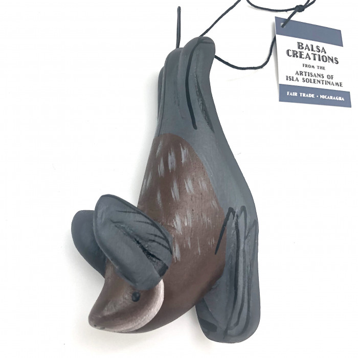 Balsa Wood Carved Bat Ornaments (Seven Styles)