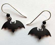 Bat Silhouette Earrings - Product Image