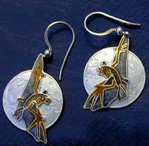 Bat in the Moonlight Earrings OUT OF STOCK - Product Image