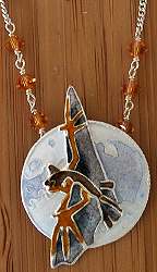 Bat in the Moonlight Pendant - Product Image