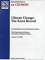 Climate Change: The Karst Record  CD - Product Image