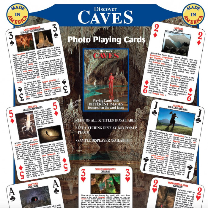 Discover Caves Photo Playing Cards