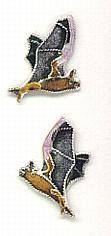 Free Tail Bat Stud Earrings by Bamboo OUT OF STOCK - Product Image