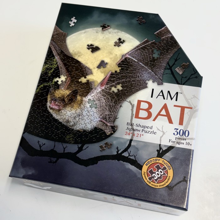 I Am Bat 300 Piece Bat-Shaped Jigsaw Puzzle - Product Image