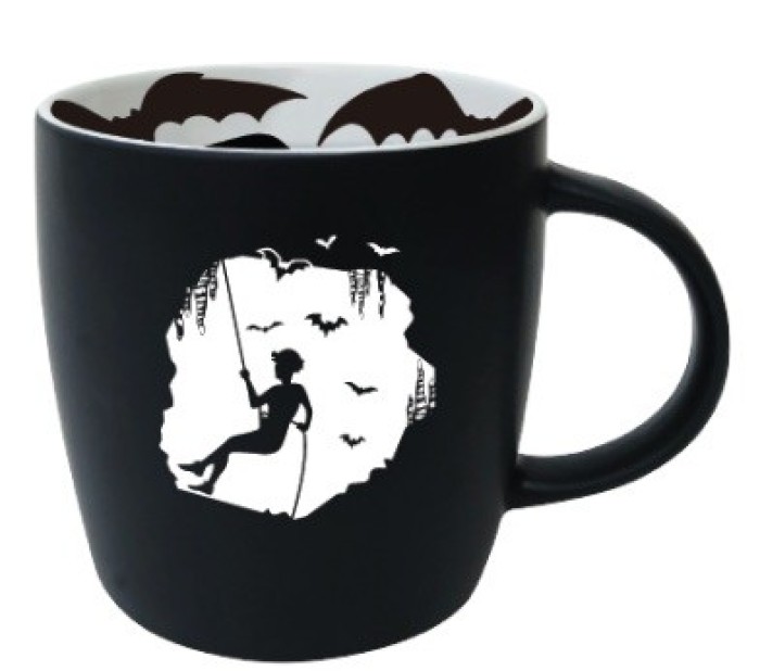 Interior Bat Flight With Caver On Rope Soup Mug