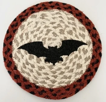 Large Rust and Black Bat Ten Inch Trivet - Product Image
