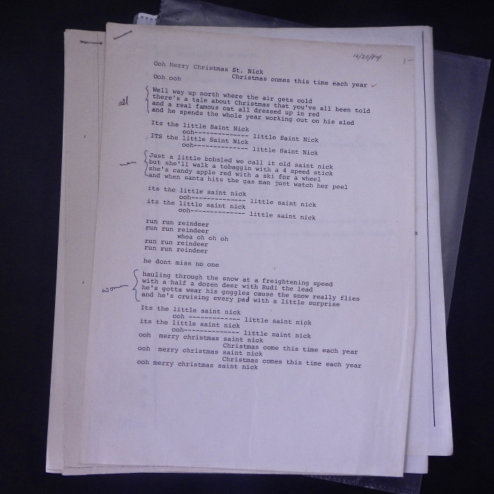 Loose song sheets