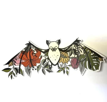 Moonlight Pollinator 6" Sticker - Product Image