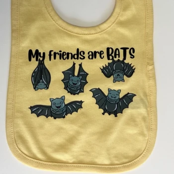 My Friends Are Bats Infant Light Blue Bibs - Product Image