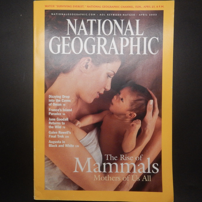 National Geographic, April 2003, Dizzying Drop into the Caves of Oman
