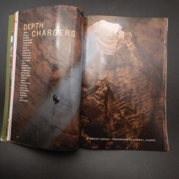 National Geographic, April 2003, Dizzying Drop into the Caves of Oman