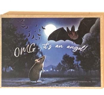 OMG IT's an angel! Wooden Magnet - Product Image