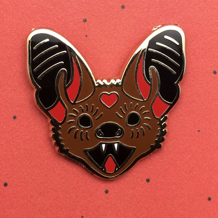 "Sky Puppies" Enamel Clutch Back Bat Pins (Sold Individually)