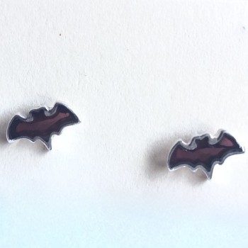 Tiny Silver Garnet Post Earrings - Product Image