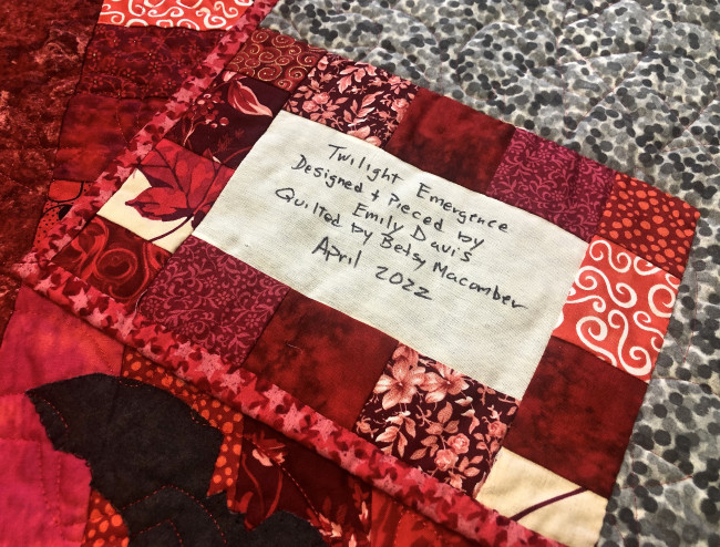 Twilight Emergence Bat Quilt 54 x 63. SOLD
