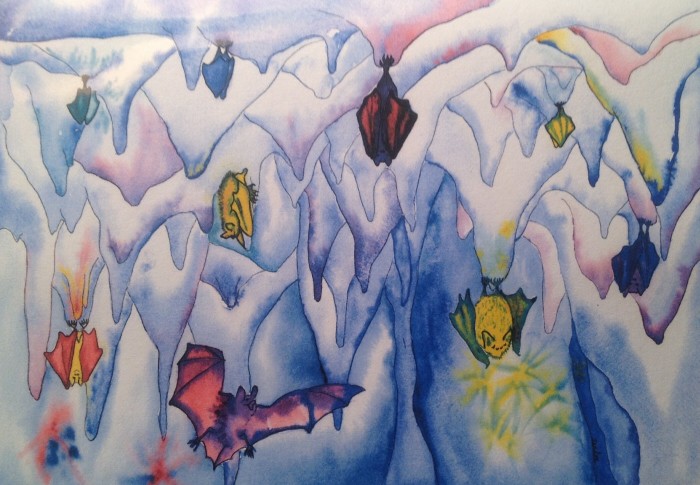 WatercolorCaveBatsCard